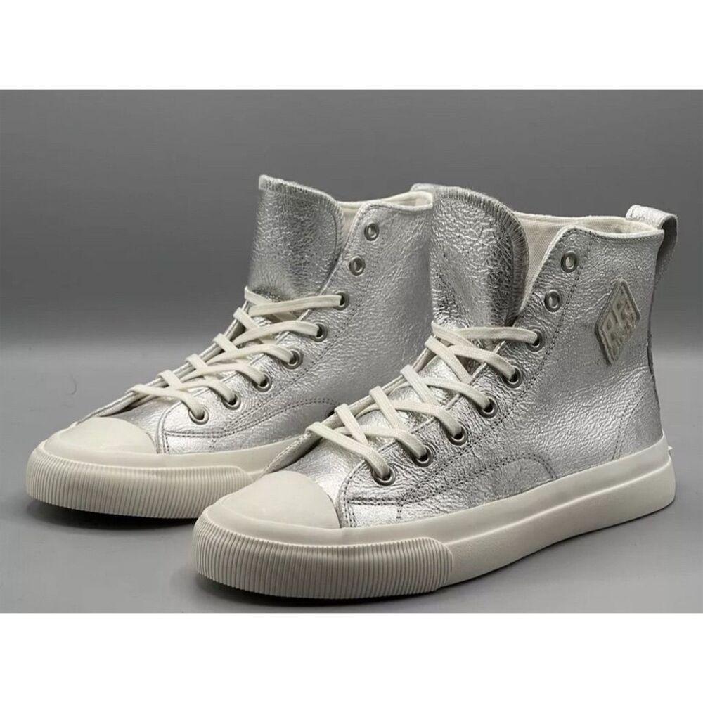High Top Metallic Sneakers Unisex‎ Adults w/6.5 m/5 NWT
